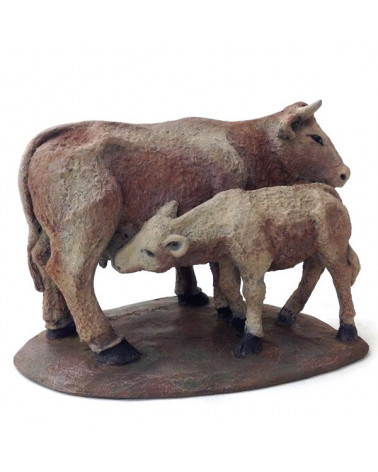 Vache et son veau 12-15 cm