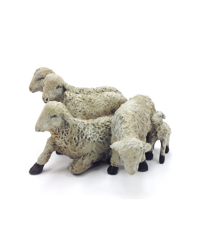 Gruppe von fünf Schafe 19-21 cm