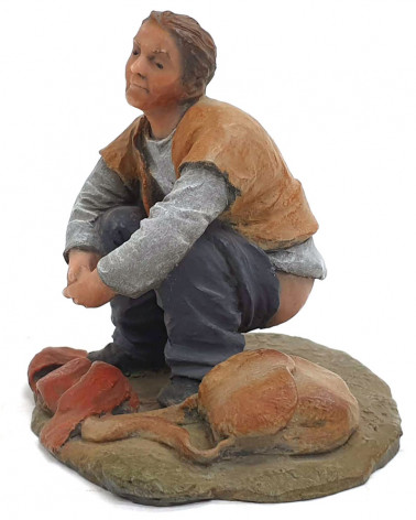 Arte Pesebre Caganero con barretina para Figuras de 12 cm. 