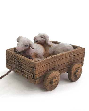 Wagon with lambs