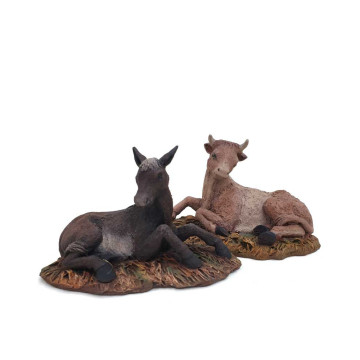 Mules and ox 12cm.