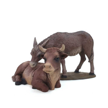 Mules and ox 17cm.